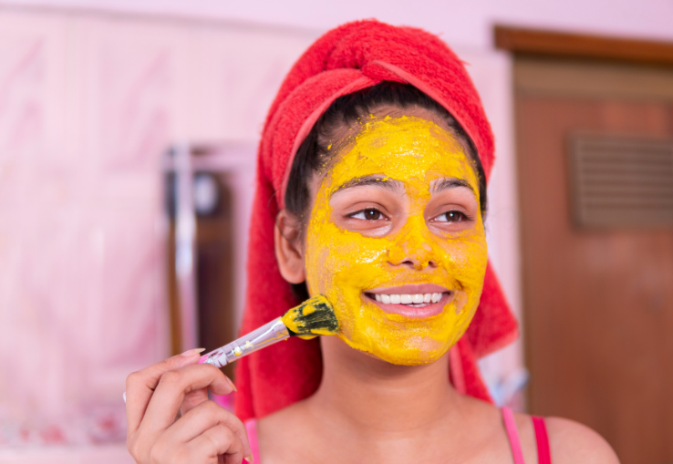 mascarilla facial con curcuma