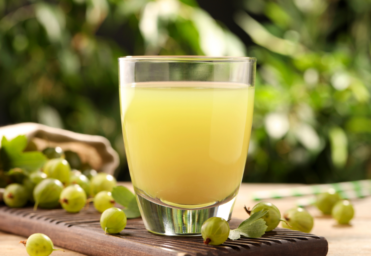 Jugo amarillo de Amla super baya antioxidante